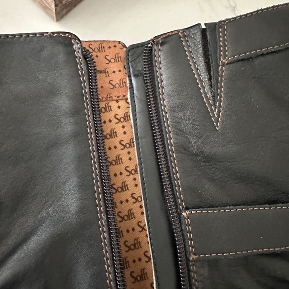 Sofft Wide Calf Black Slouchy Boots - Picture 4 of 5